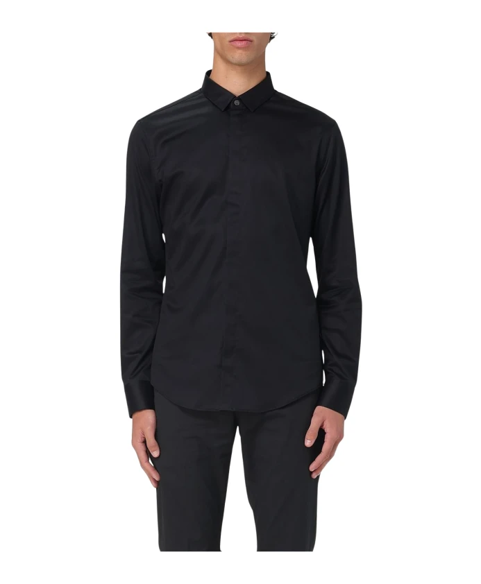 

Классическая рубашка с длинными рукавами Emporio Armani, черный
