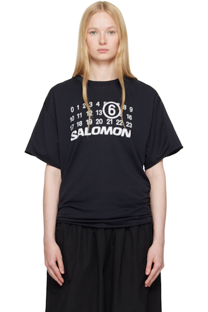 

Черная бесшовная спортивная футболка Salomon Edition MM6 Maison Margiela