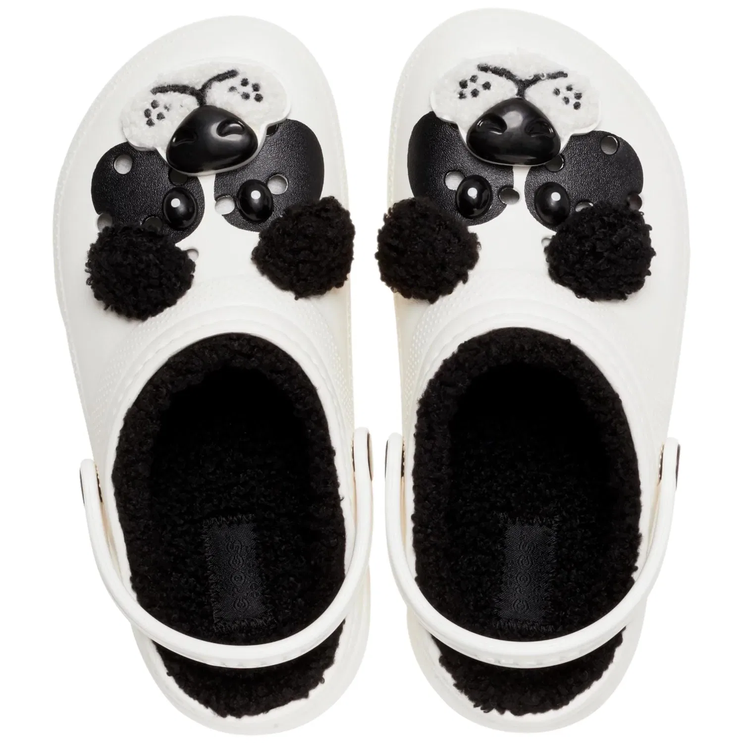Детские сабо Crocs Classic Lined Iam Panda Bear Panda Bear 210395-0WX, белый — фото 2