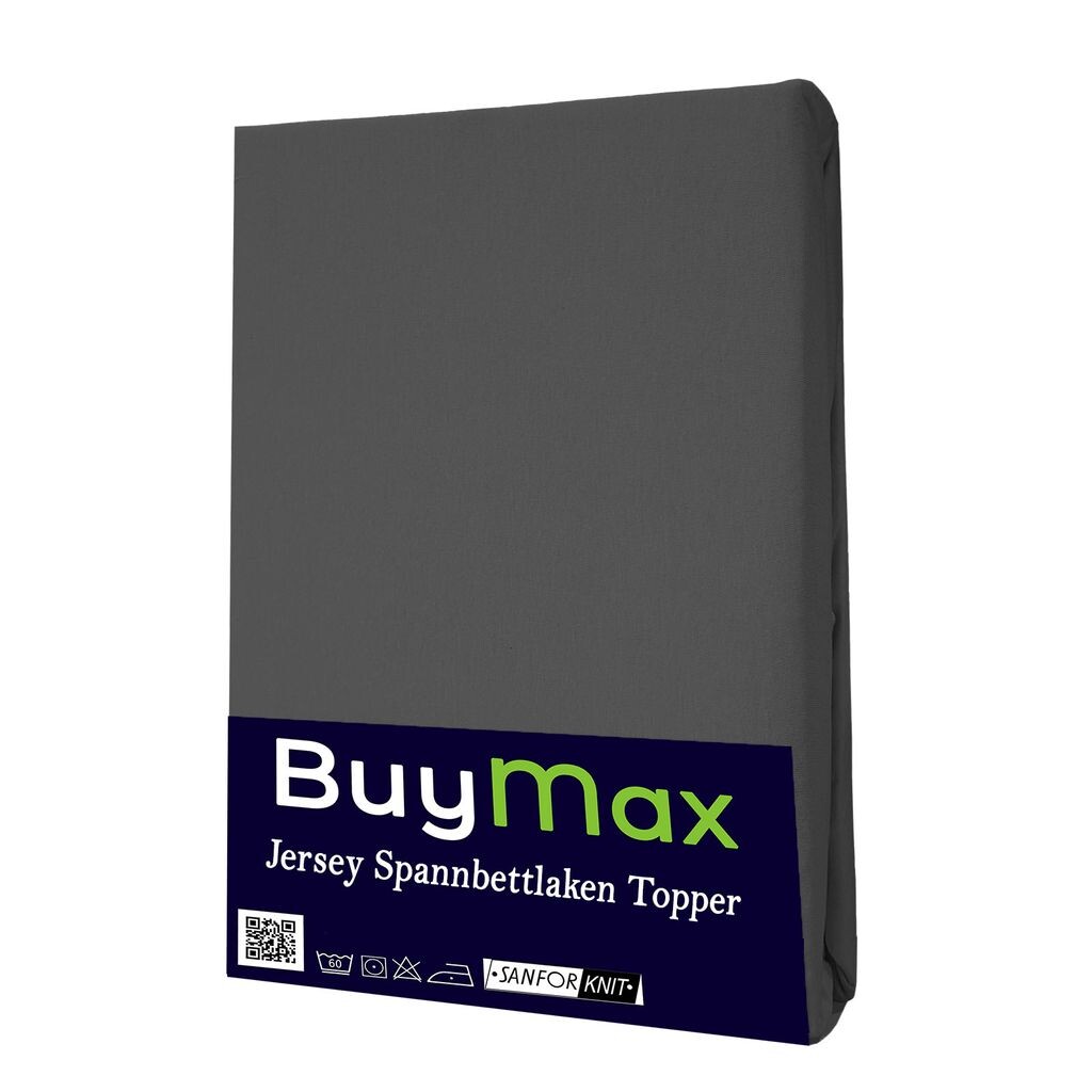 

Простыня Jersey Topper 100% хлопок, 160х200 см, антрацит Buymax