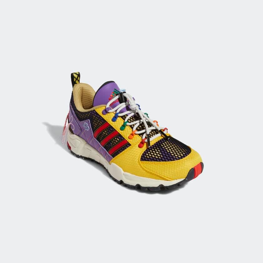 Кроссовки adidas mens, красный/фиолетовый/золотой — фото 4