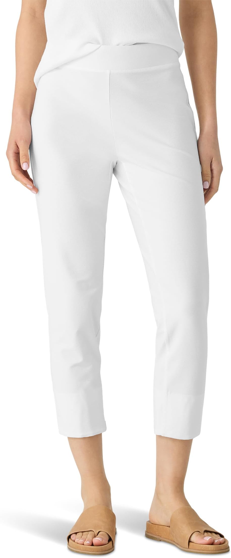 

Брюки Eileen Fisher Slim Crop Pants With Slit, белый