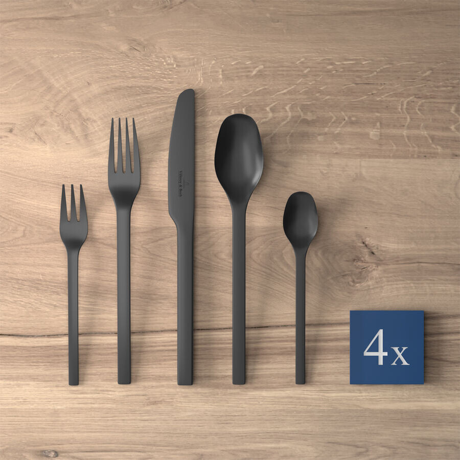 

Столовые приборы Manufacture Rock, на 4 персоны, 20 шт, черные Villeroy & Boch, черный
