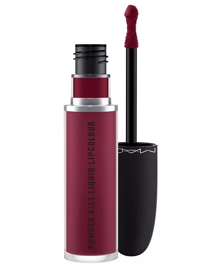 

Жидкая губная помада Powder Kiss, 0,67 унции Mac, цвет Burning Love (berry)