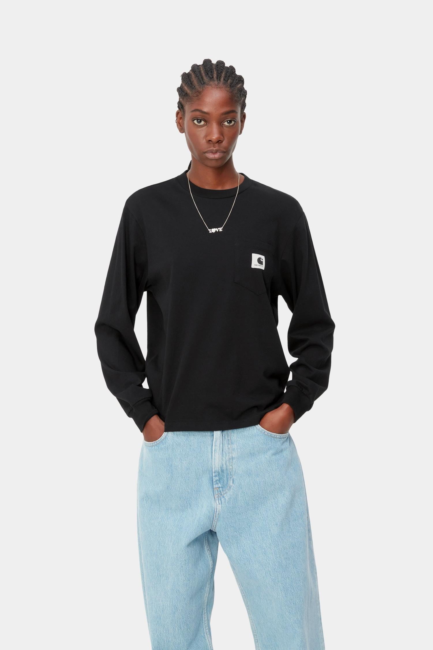 

Женский лонгслив с карманом Carhartt, черный