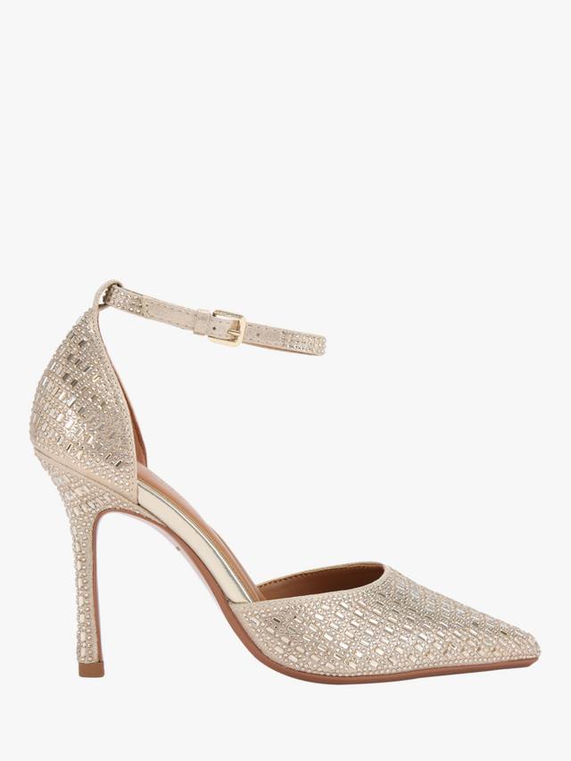 Туфли-лодочки с декором в виде цветов KG Kurt Geiger, Gold