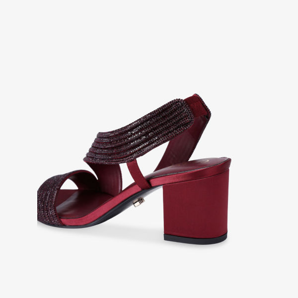 Босоножки Carvela плетёные на каблуке, винный — фото 3