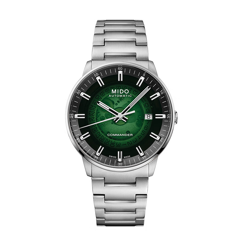

MIDO Часы Commander Collection Automatic Mechanical Movement Men's Watch Watch 40mm Green Dial Metal Strap, M021.407.11.411.03 Green