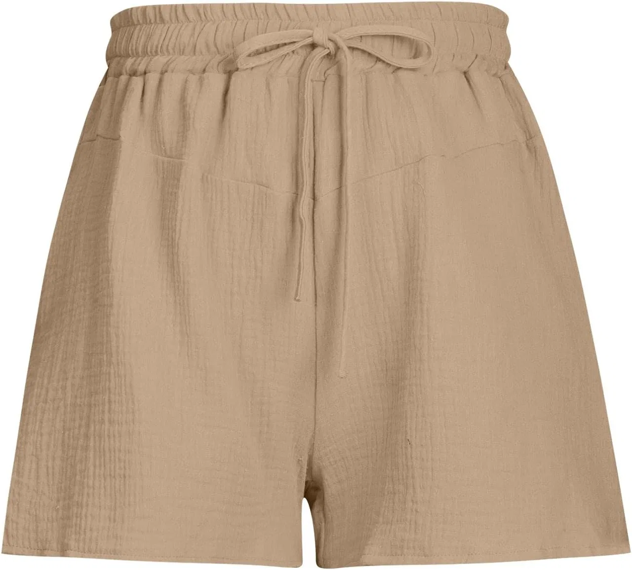 Женские спортивные шорты свободные, широкие, с карманами, A03_khaki — фото 3