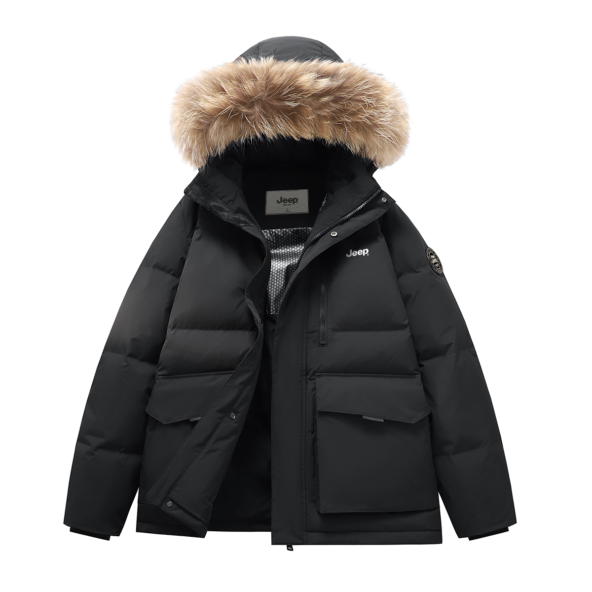 

Пуховик Unisex Fleece lined Jeep, obsidian черный