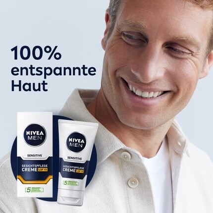 NIVEA Men Увлажняющий крем для лица с ромашкой для чувствительной кожи 75мл — фото 3
