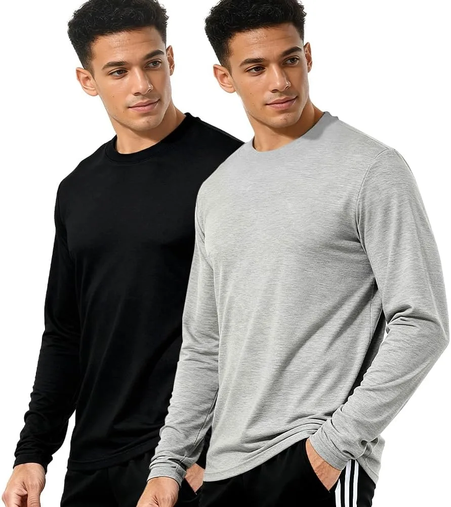 

Мужская футболка с длинным рукавом из бамбукового вискозы, влагоотводящая, дышащая, легкая Cadtuos