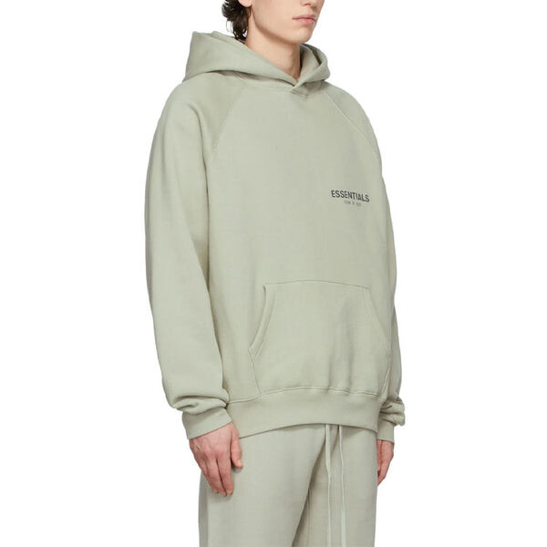 Толстовка Fear of God Essentials Core Logo FW21 Pullover Green Concrete, зеленый — фото 4