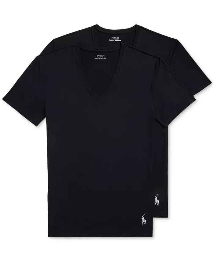 

Мужские футболки с V-образным вырезом Perfect Flex, 2 шт Polo Ralph Lauren, черный