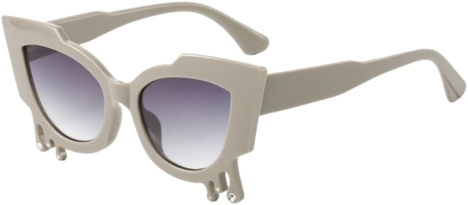 

Солнцезащитные очки для модных вечеринок, персонализированные солнцезащитные очки «кошачий глаз», солнцезащитные очки с защитой от УФ-излучения UV400 UJNHGQ, Gray Gray