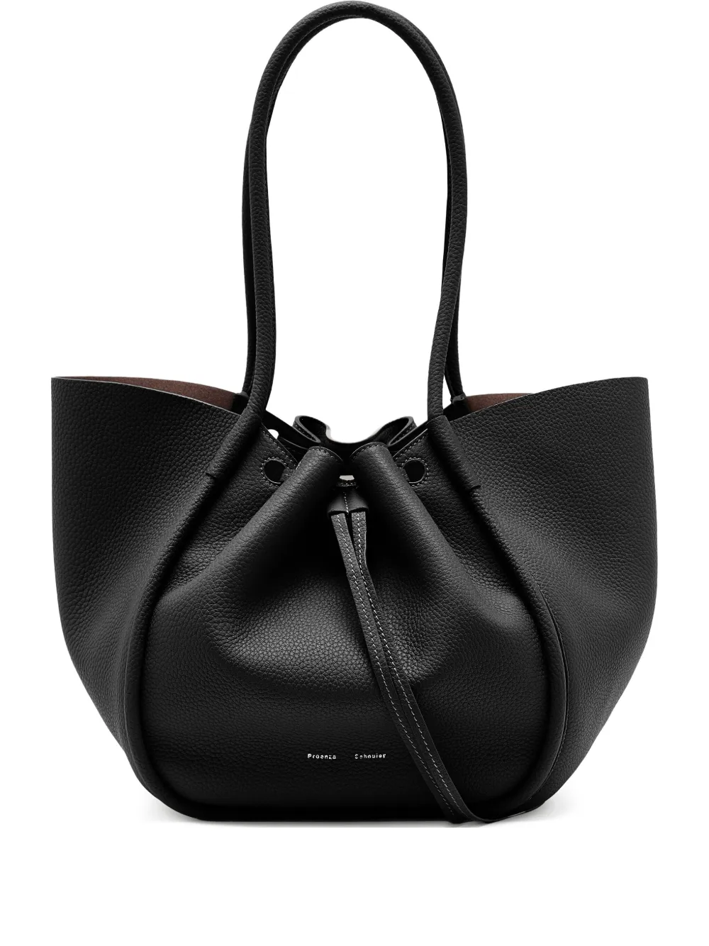 

Большая сумка-тоут со сборками Proenza Schouler, черный