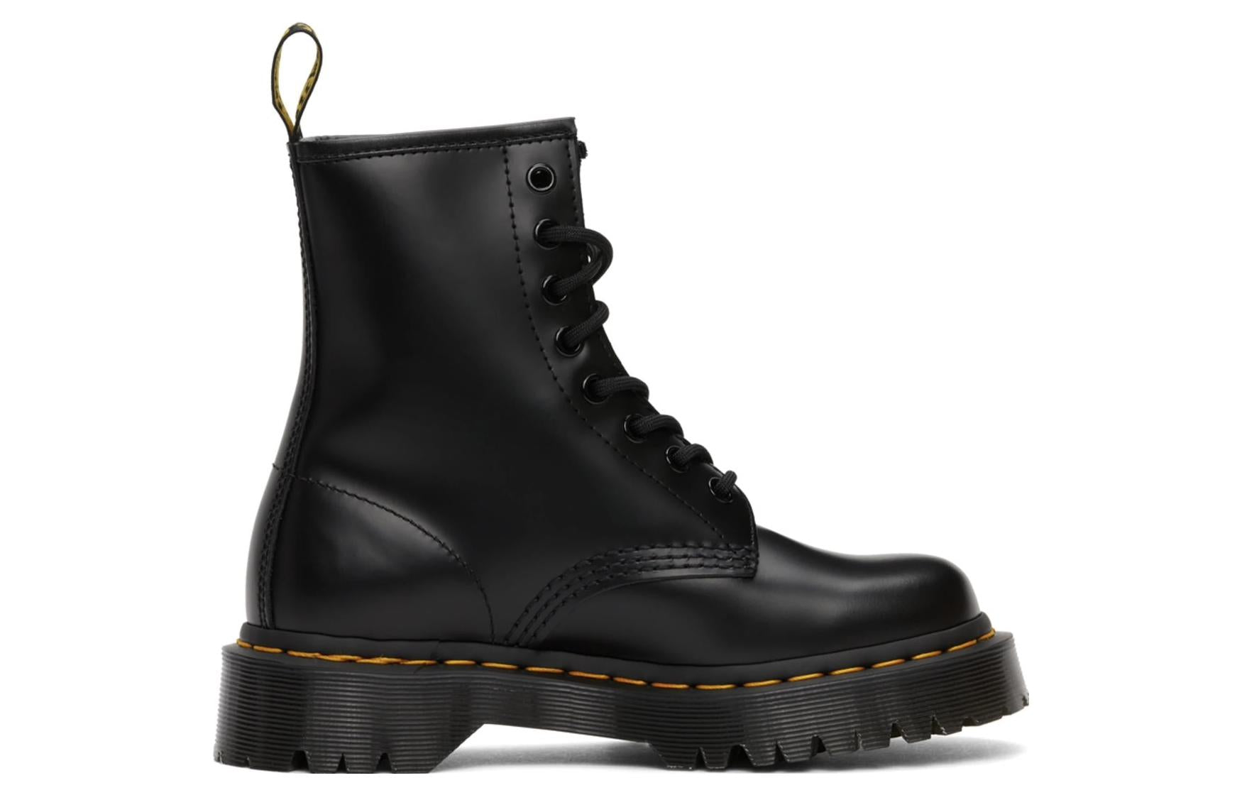 Ботинки Dr. Martens 1460 Bex Smooth Leather на платформе, черный — фото 2