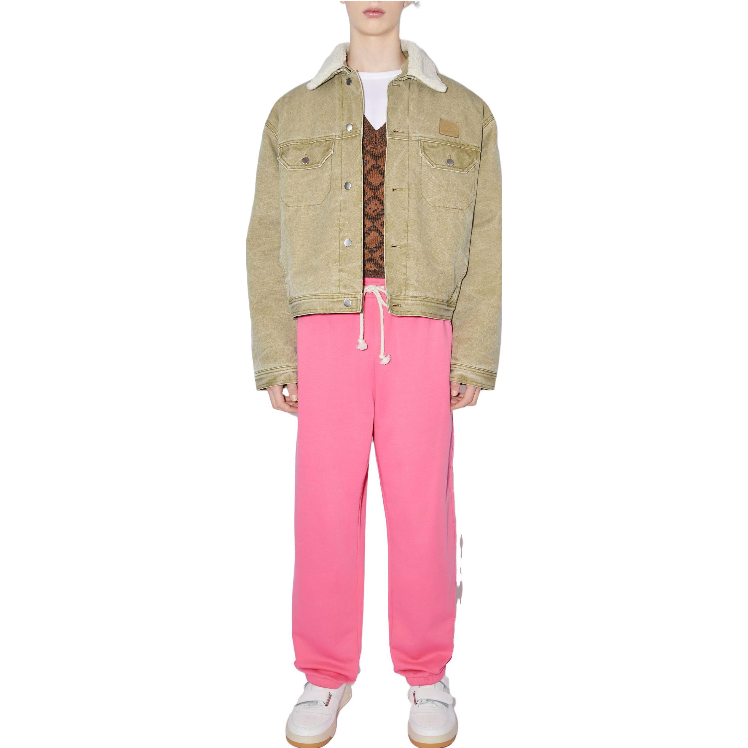 Acne Studios Унисекс спортивные брюки FW23 вязаные розовые — фото 4
