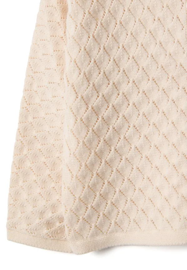 Кардиган прямого кроя с ромбовидным узором. Ovs, Beige Marl — фото 4