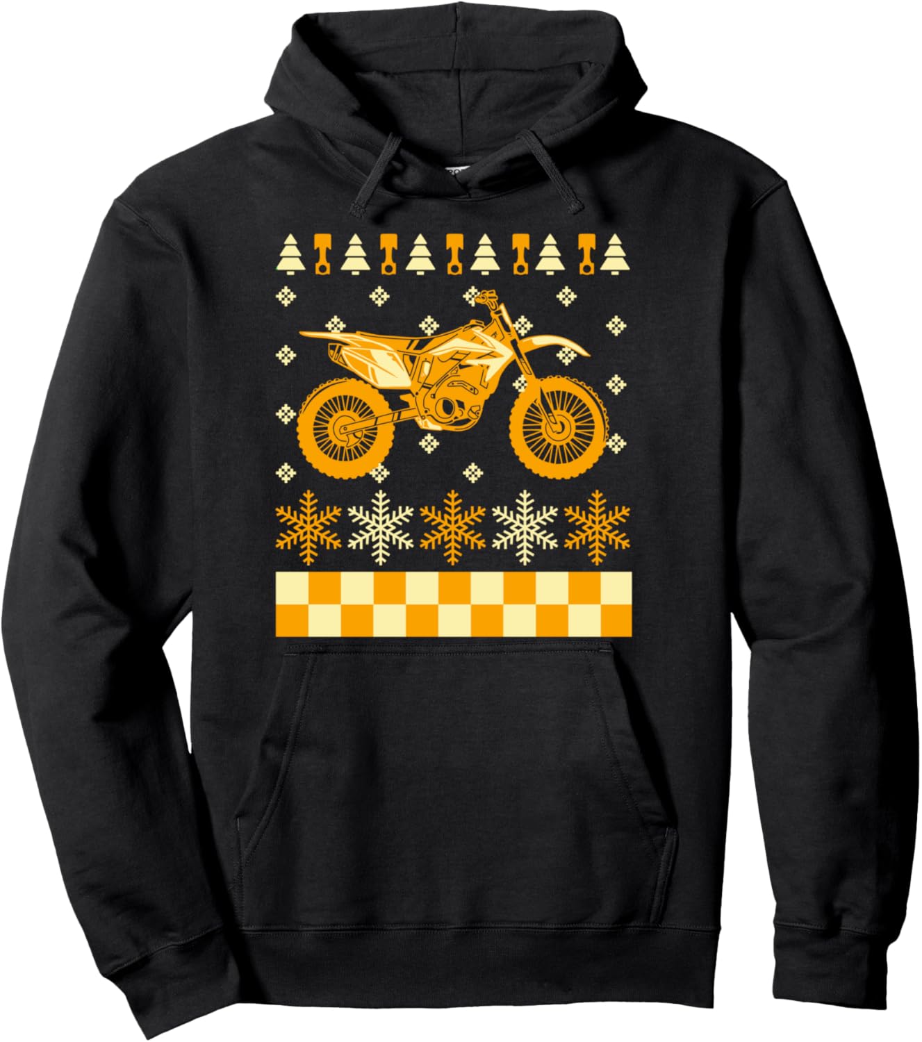 

Уродливая рождественская толстовка для мотоцикла, мотокросса, внедорожного мотоцикла, подарок Biker Race Vehicle Enduro Bike Off-Road, черный