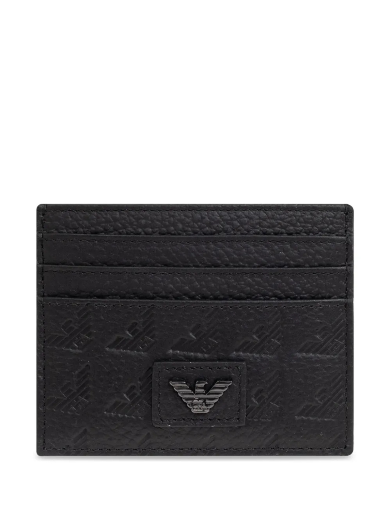 

Визитница из кожи с тиснением орла Emporio Armani, черный