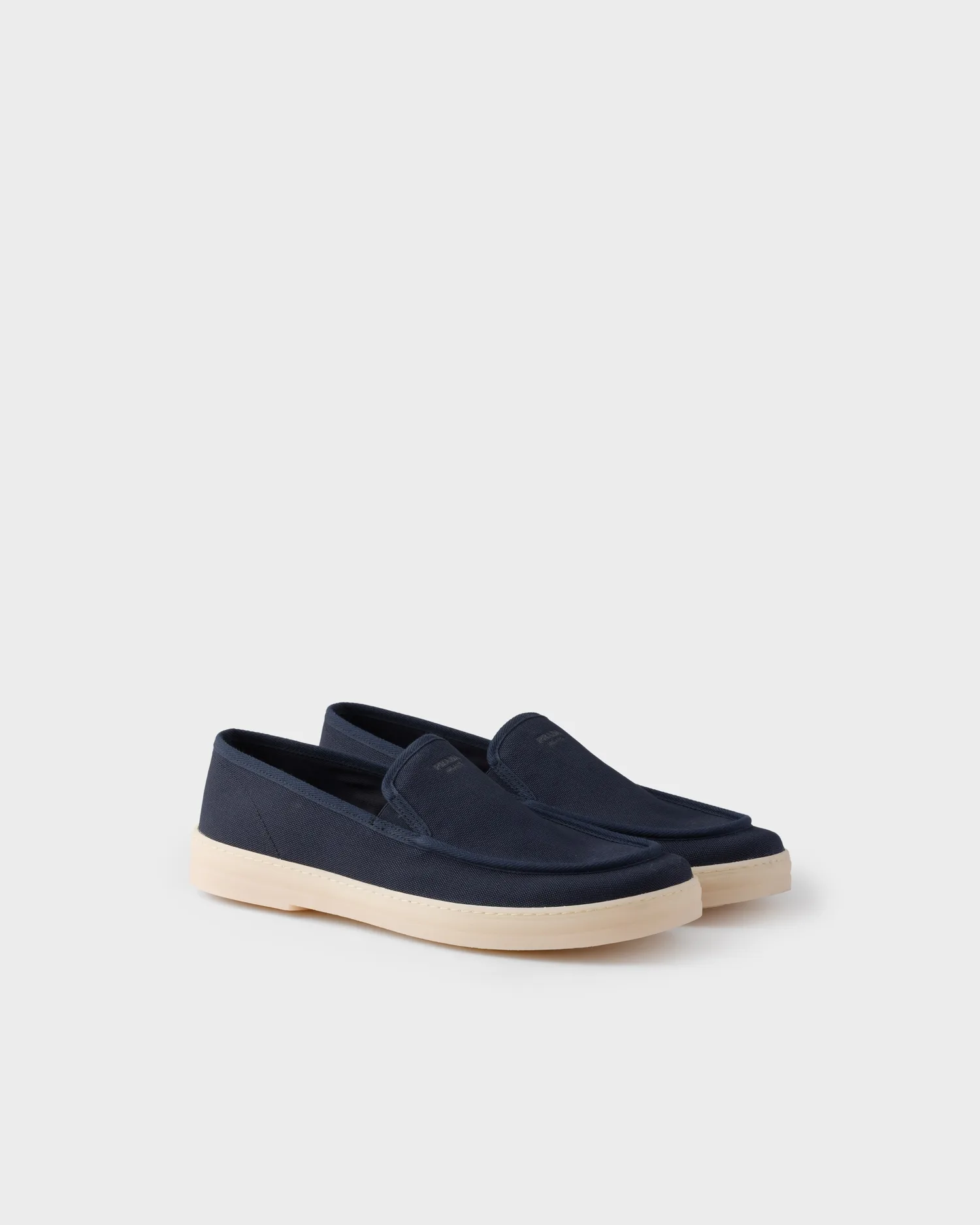 Лоферы из ткани Prada, синий