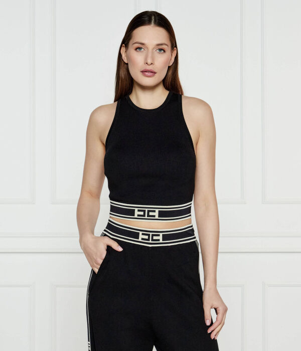 

Футболки Cropped fit Elisabetta Franchi, черный