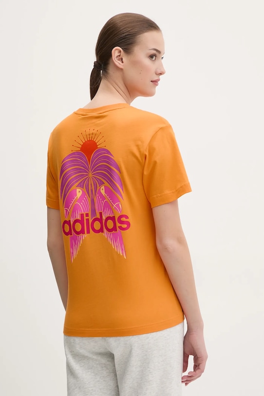 

Хлопковая футболка X Farm Rio Adidas, оранжевый