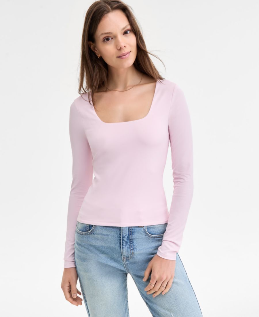 

Детская футболка с квадратным вырезом и двойными рукавами Madden Girl, Ballet Slipper