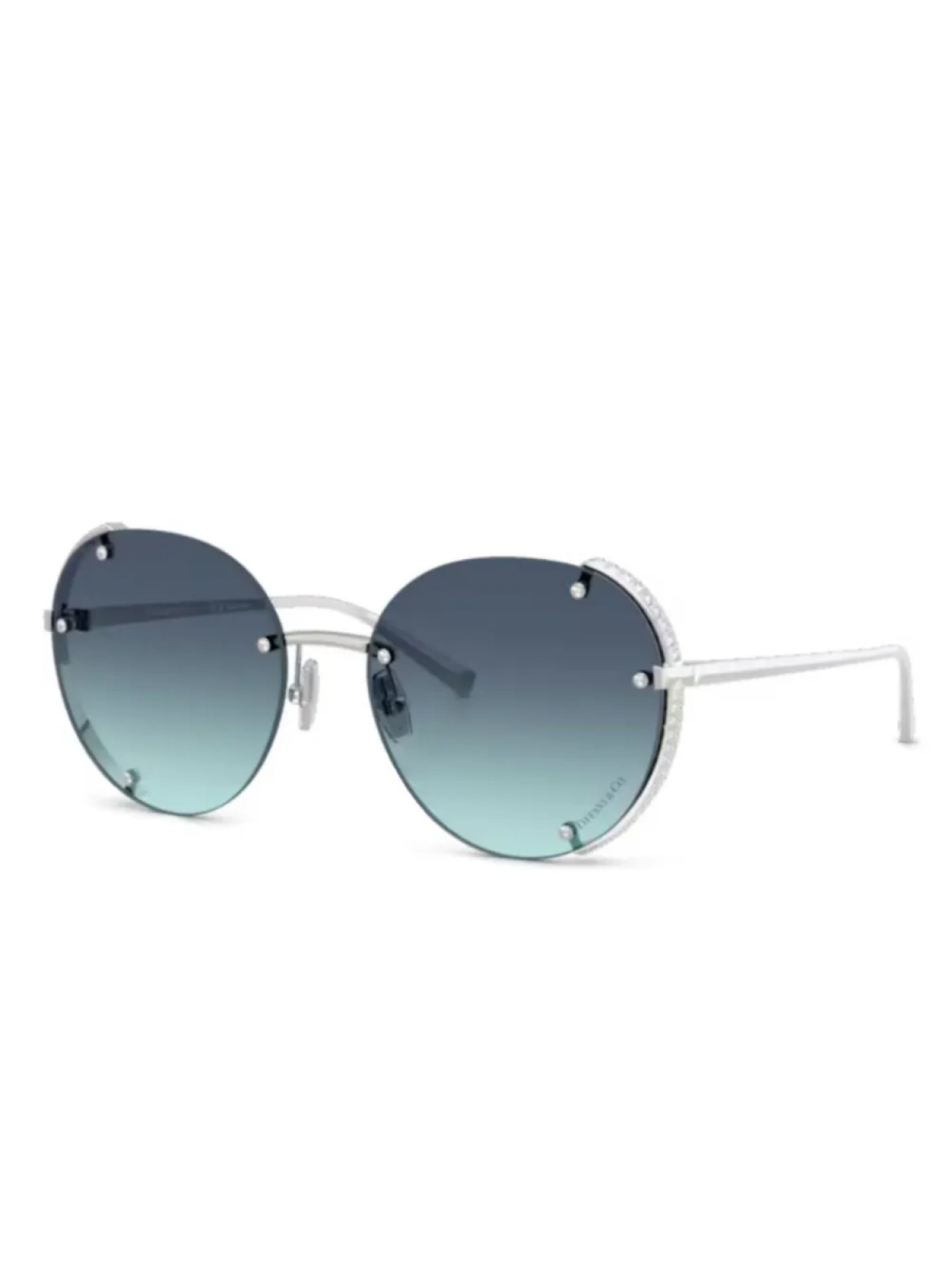 

Круглые солнцезащитные очки Tiffany & Co Eyewear, серебряный