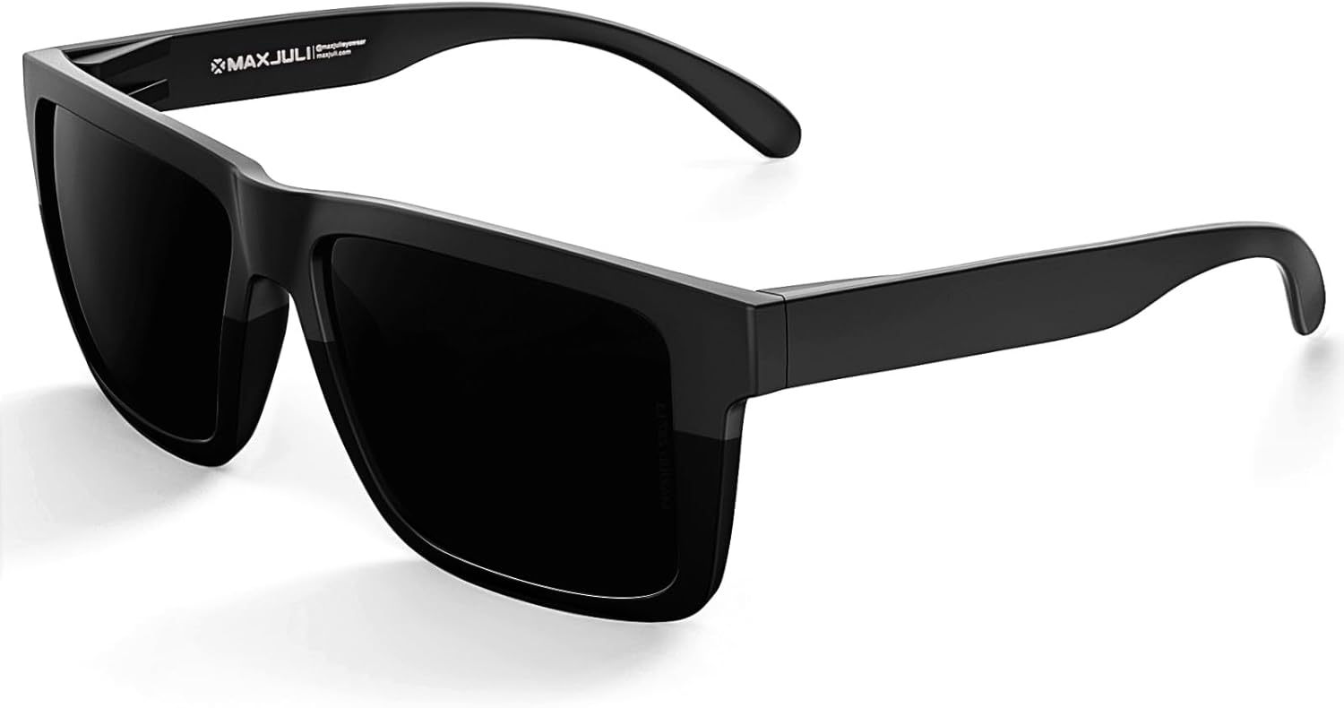 

Солнцезащитные очки MAXJULI XXL размера, двойной размер Extra Large, модель Z87, для мужчин с большой широкой головой, материал TR90, сверхлегкие, защита от УФ-излучения UV400, артикул 8228, Matte - Glossy Frame