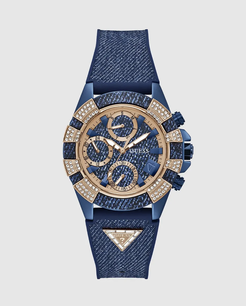 

Легендарные женские часы 40-х годов GW0813L1 с текстильным и синим ремешком Guess, синий