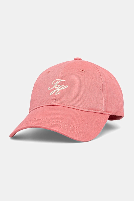 

Хлопковая кепка с козырьком Tommy Hilfiger, розовый