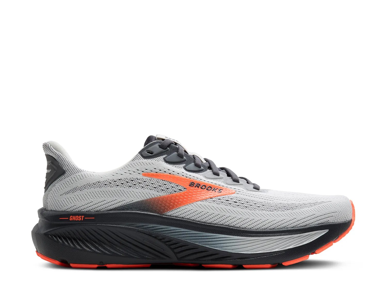Кроссовки Brooks Ghost 17 Running Shoe - Men's, серый/оранжевый — фото 4