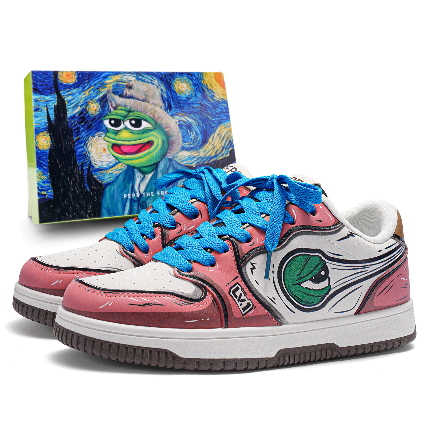 

Pepe The Frog Лоу-топ скейтборд кроссовки унисекс арбузно-красные, цвет Watermelon Red
