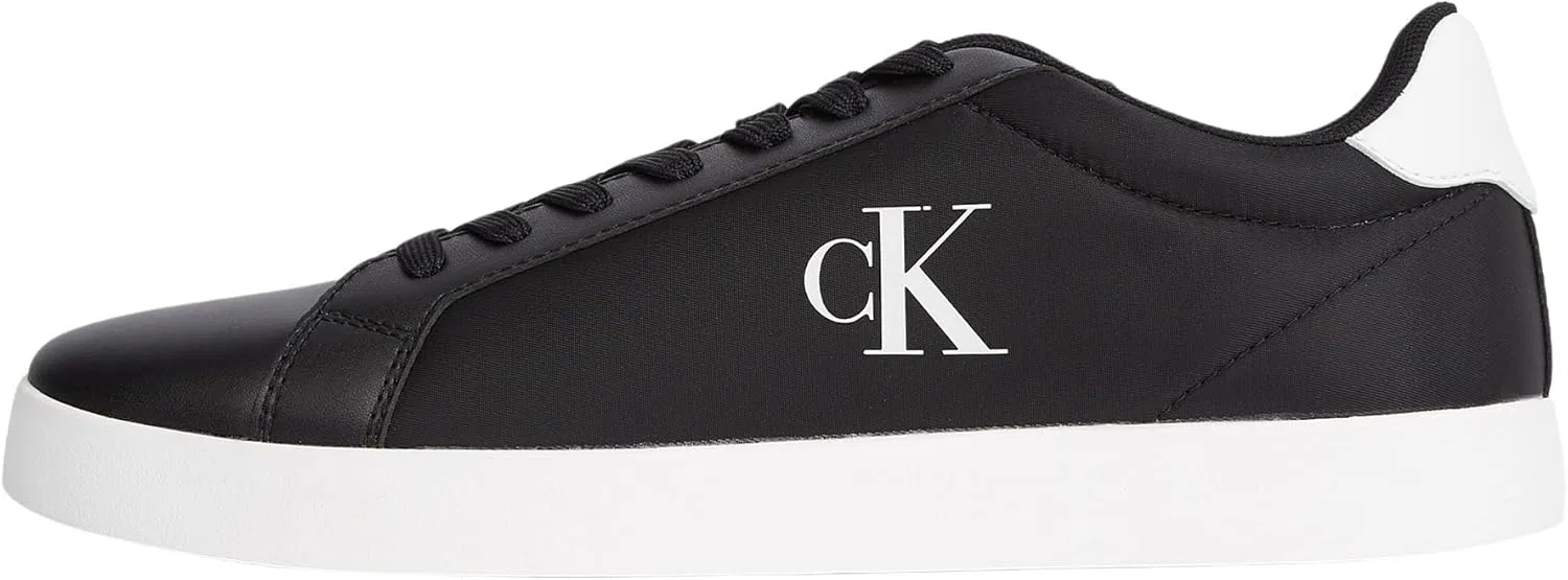 Мужские кроссовки Calvin Klein с чашеобразной подошвой и логотипом, Black Ck Black Bright White