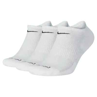 Носки Nike Everyday Plus Cushion Training No-Show (3 шт), белый/черный