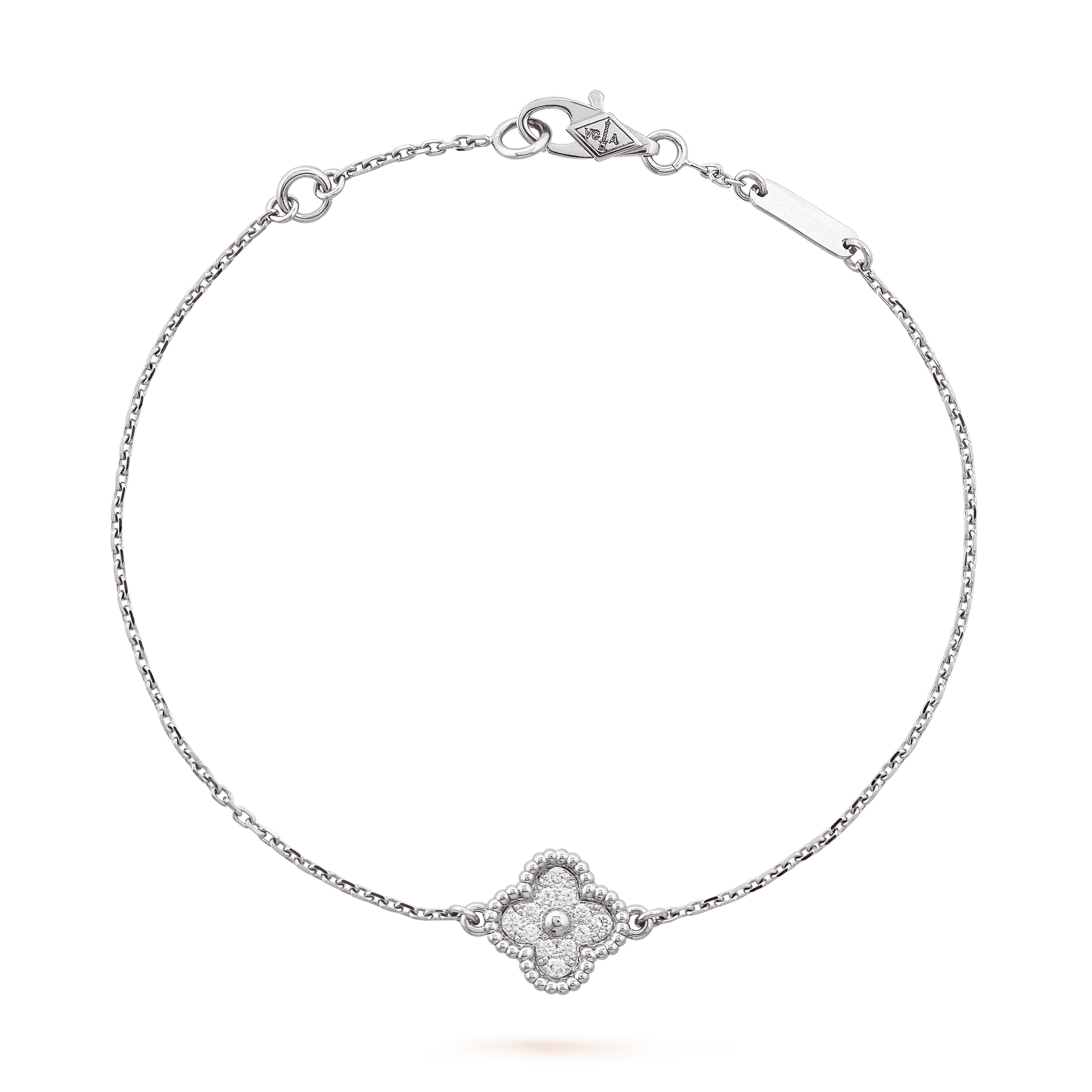 

Браслет Van Cleef & Arpels Sweet Alhambra, 1 мотив, белое золото 18 ct, бриллиант