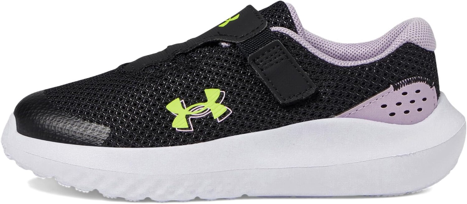 Кроссовки Under Armour Surge 4 Alternate Closure, цвет Black/Purple Ace/High-Vis Yellow — фото 4