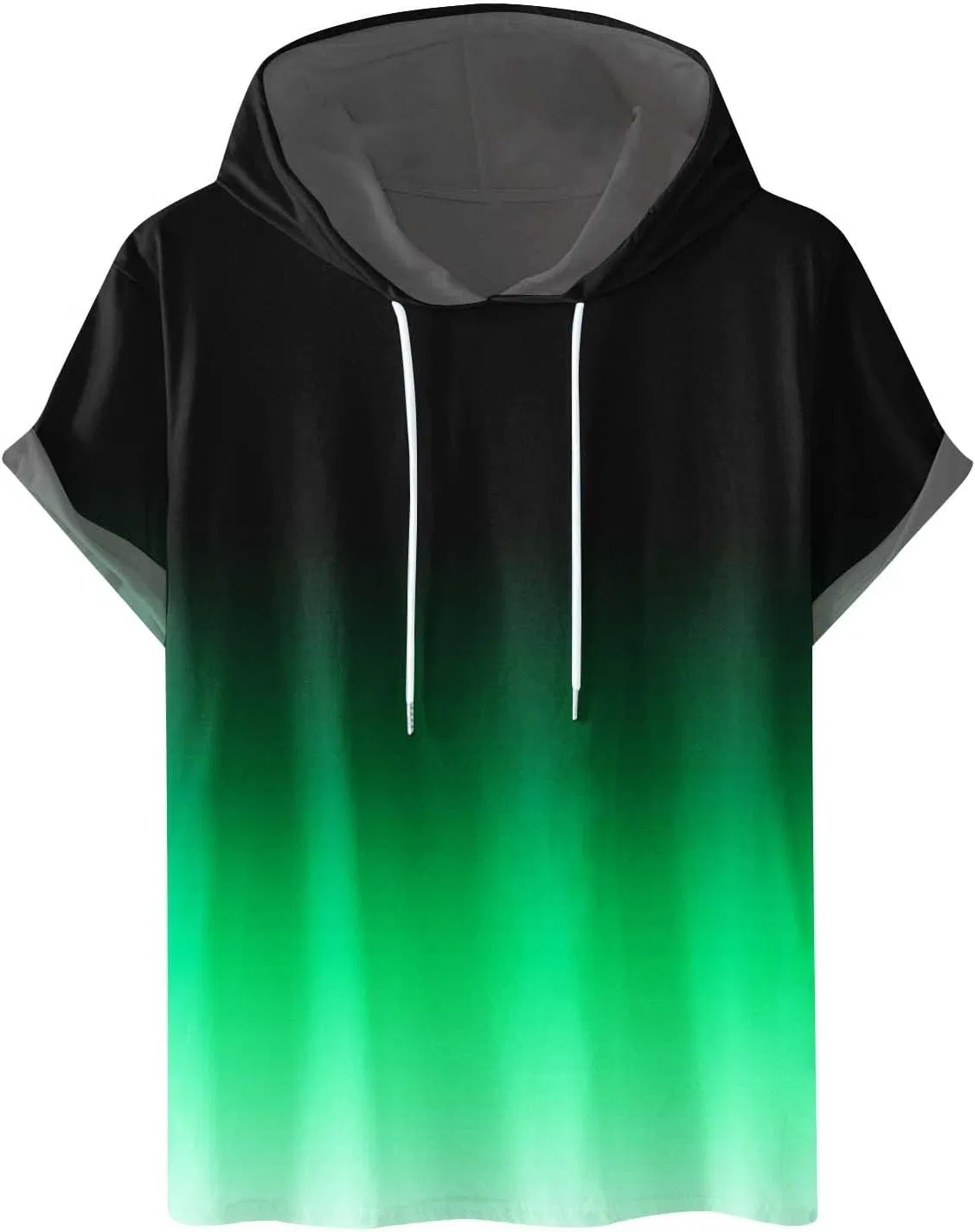Футболка оверсайз с градиентом и капюшоном, Generic, A03#green