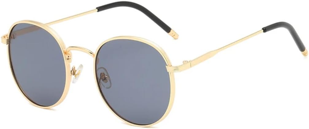 

Классические роскошные солнцезащитные очки в крупной овальной металлической оправе для женщин и мужчин, для путешествий, вождения и активного отдыха, с защитой от УФ-излучения UV400 TVTBBVV, Gold Gray