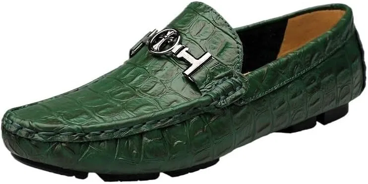 Лоферы мужские из кожи, Loafers & Slip-Ons, Green UOPYNE