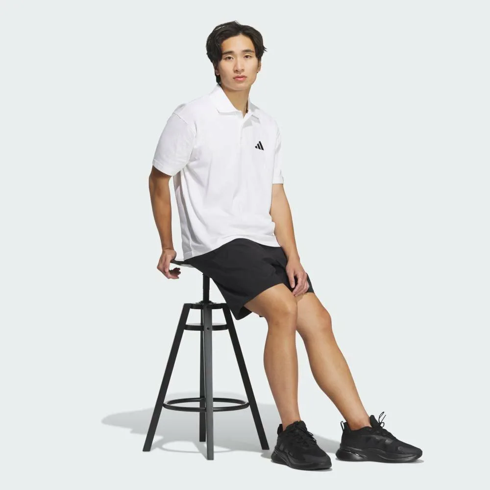 Футболка-поло Essentials Plus свободного кроя с коротким рукавом и небольшим логотипом Adidas, white — фото 3