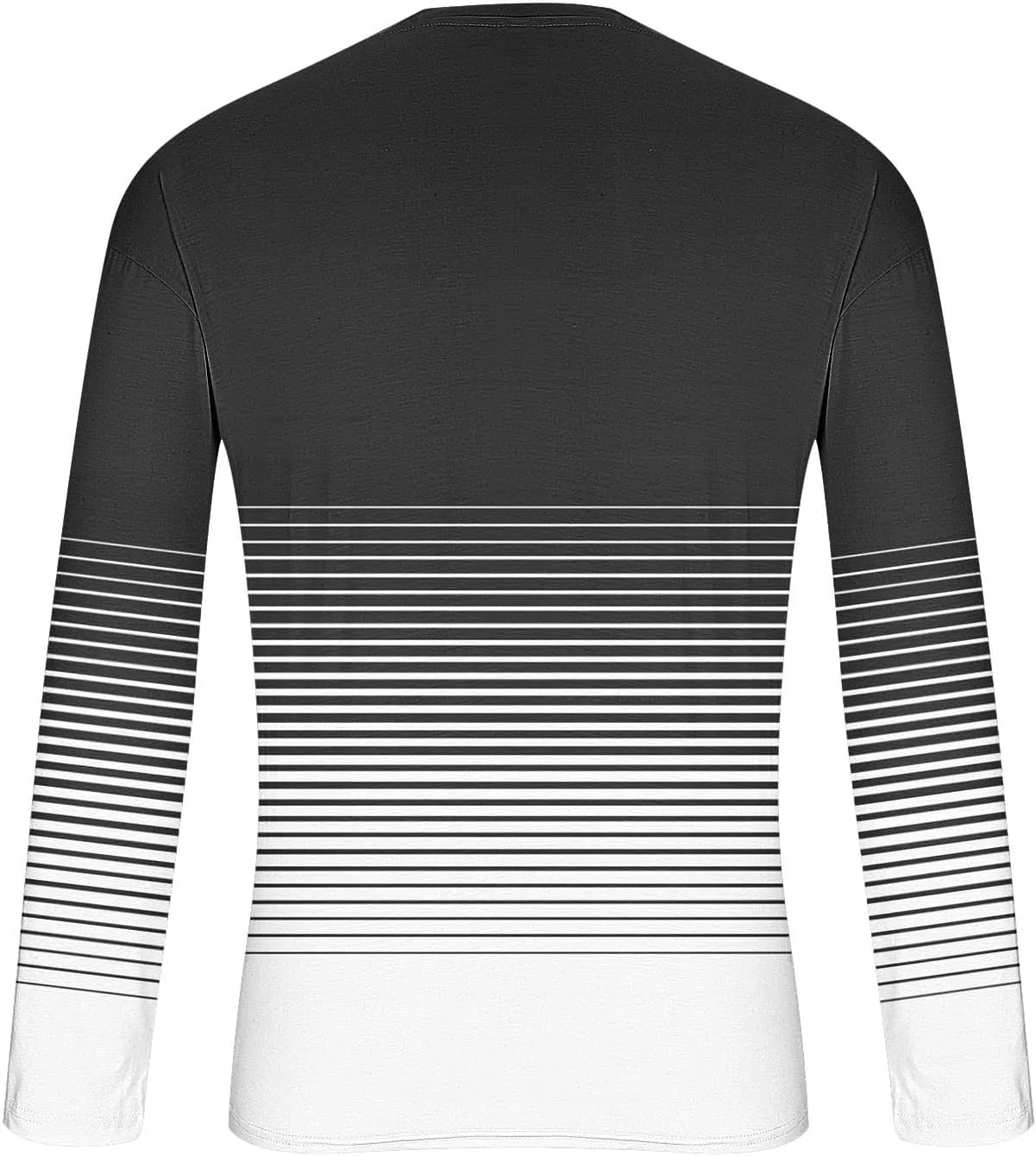 Футболка с длинным рукавом для мужчин Casual Striped — фото 3