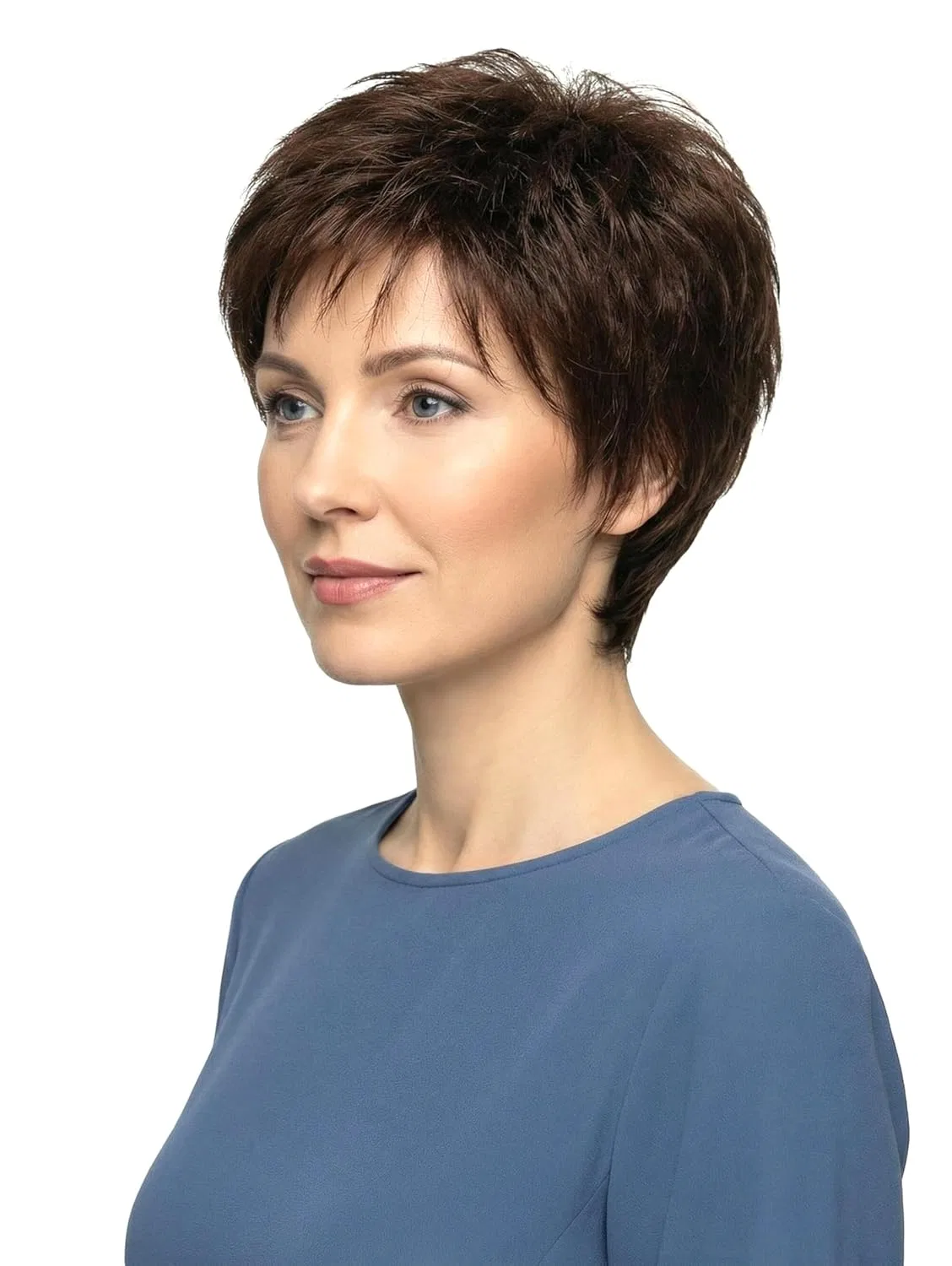 Парик «Dana» с короткой стрижкой и невидимой линией роста волос Trendhair Designs By Lofty, Medium / Maroon Mixed — фото 2