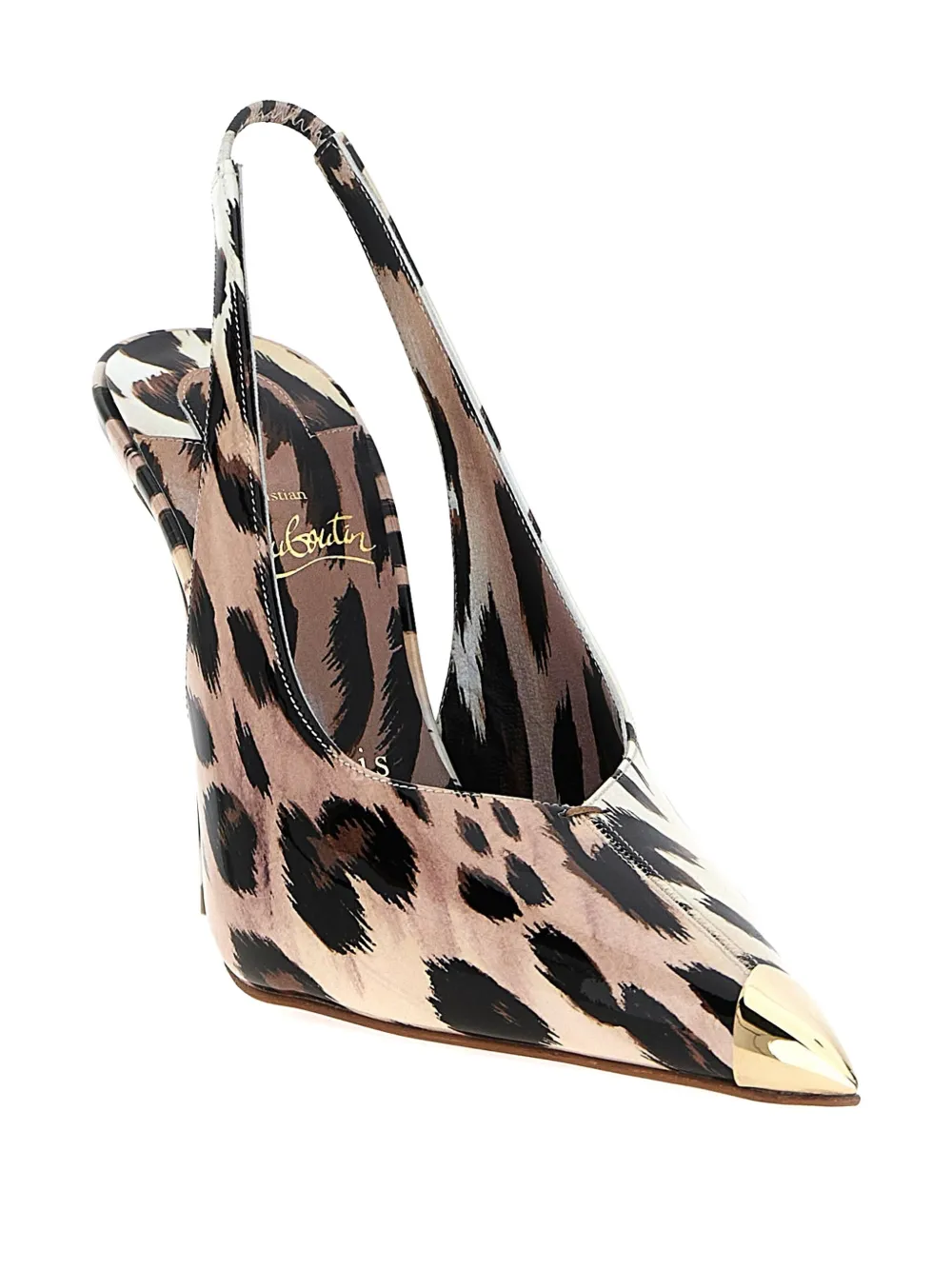 Туфли Katissima с леопардовым принтом 100 мм Christian Louboutin, нейтральный — фото 2
