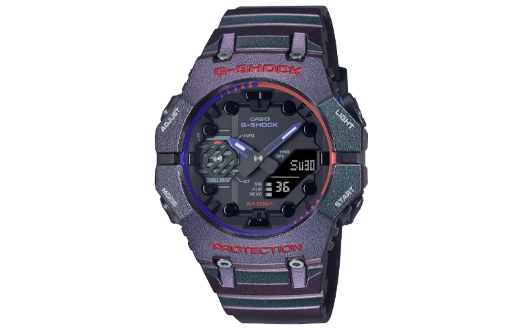 

CASIO Мужские часы с двойным жидкокристаллическим/аналоговым дисплеем, черные, GA-B001AH-6AJF