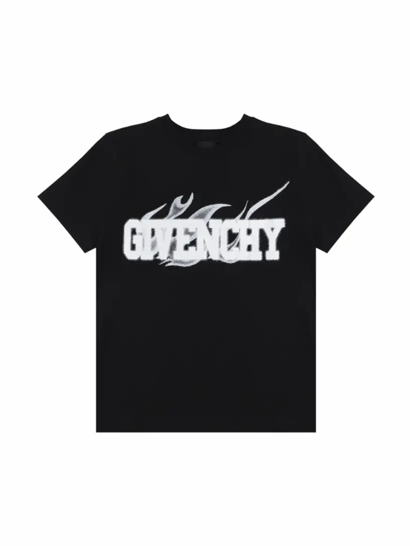

Хлопковая футболка с логотипом Givenchy, черный