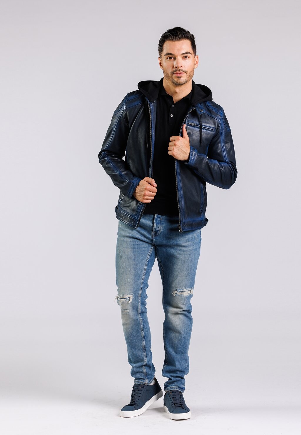 

Кожаная куртка Freaky Nation, синий