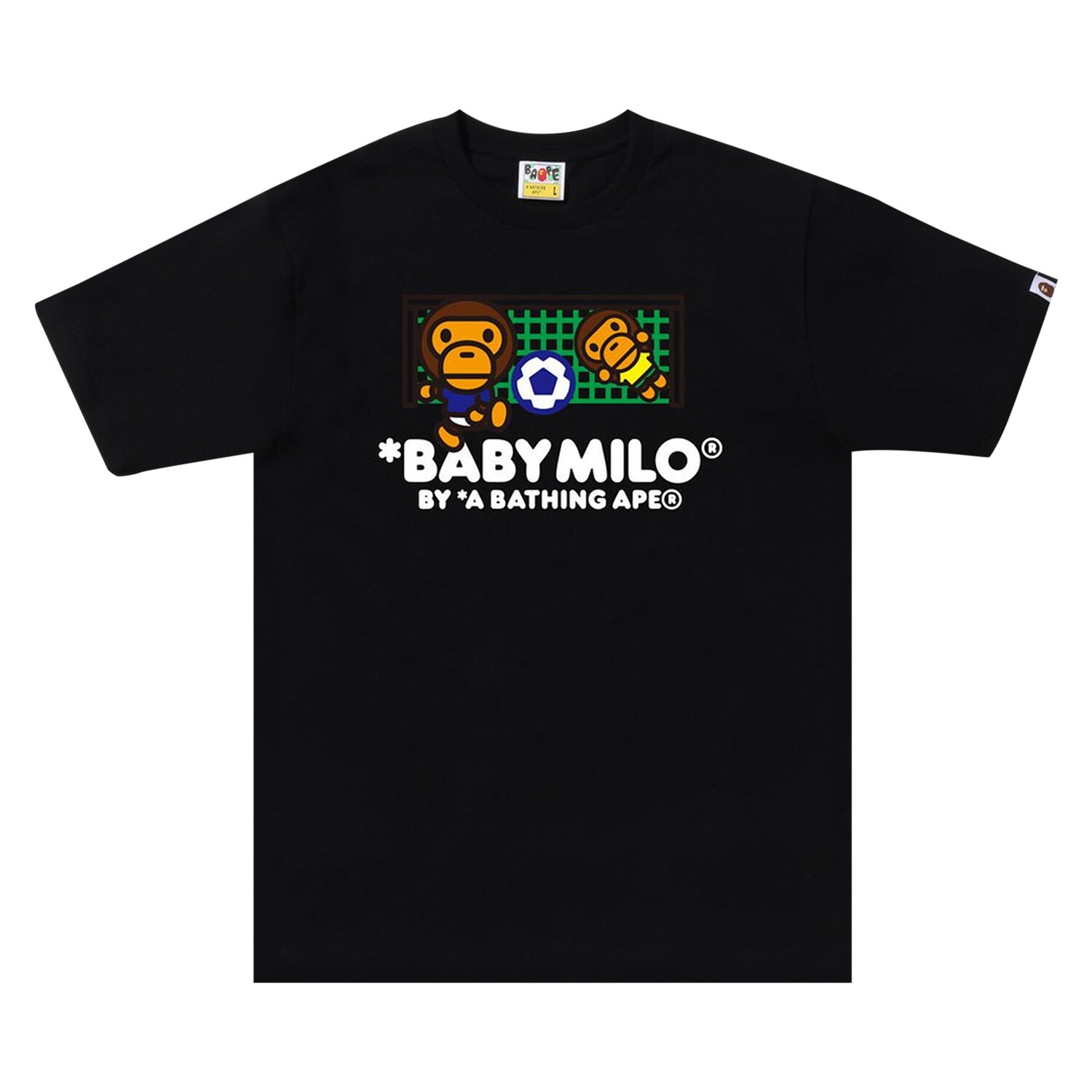 

Футбольная футболка BAPE Baby Milo, черная, Черный, Футбольная футболка BAPE Baby Milo, черная